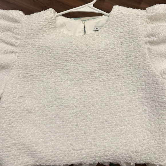 English Factory Textured Peplum Top - Picture 5 of 11